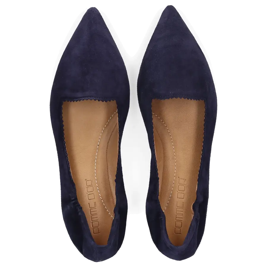 Pomme D`OR - Ballerinas 1726E Veloursleder blau - blau
