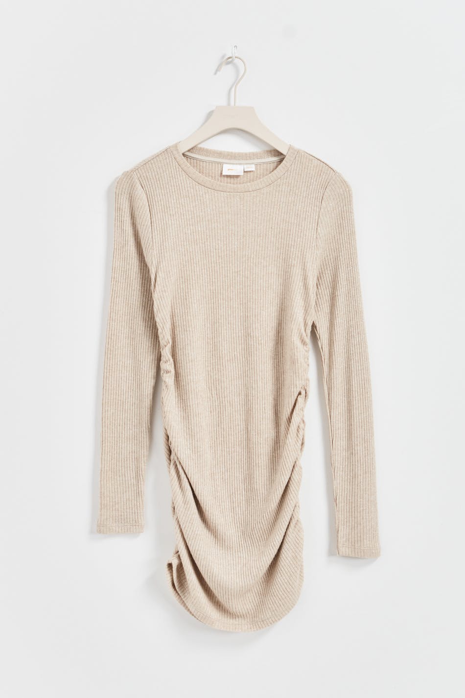 Y rib glitter dress
