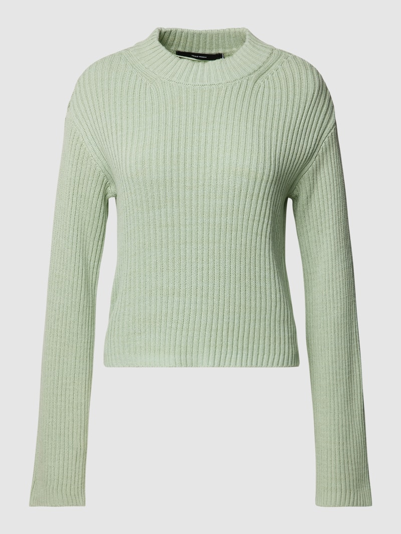 Strickpullover in Ripp-Optik Modell 'HILDE' in schilf