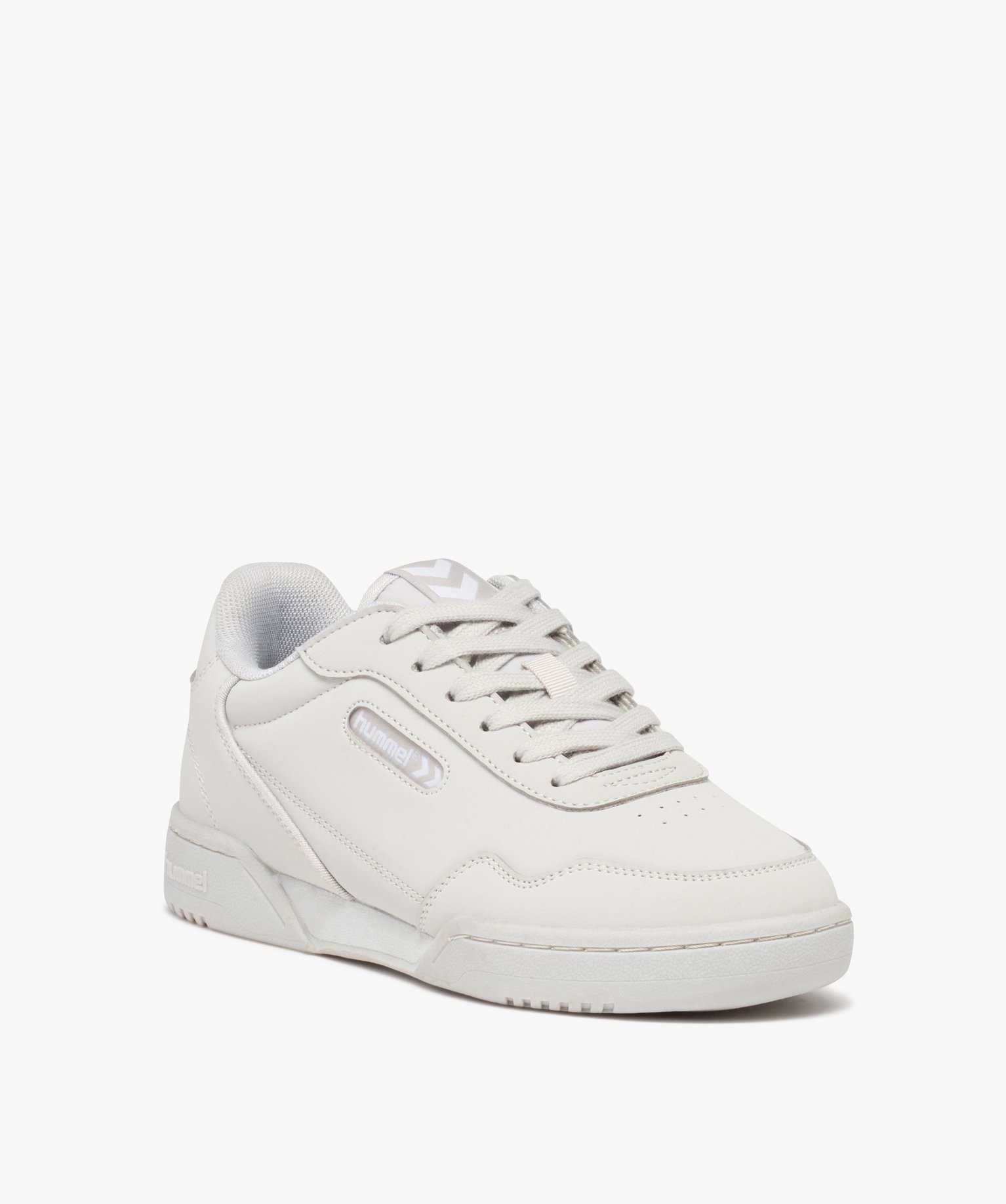 Baskets femme unies à lacets – Hummel Forli beige | GEMO