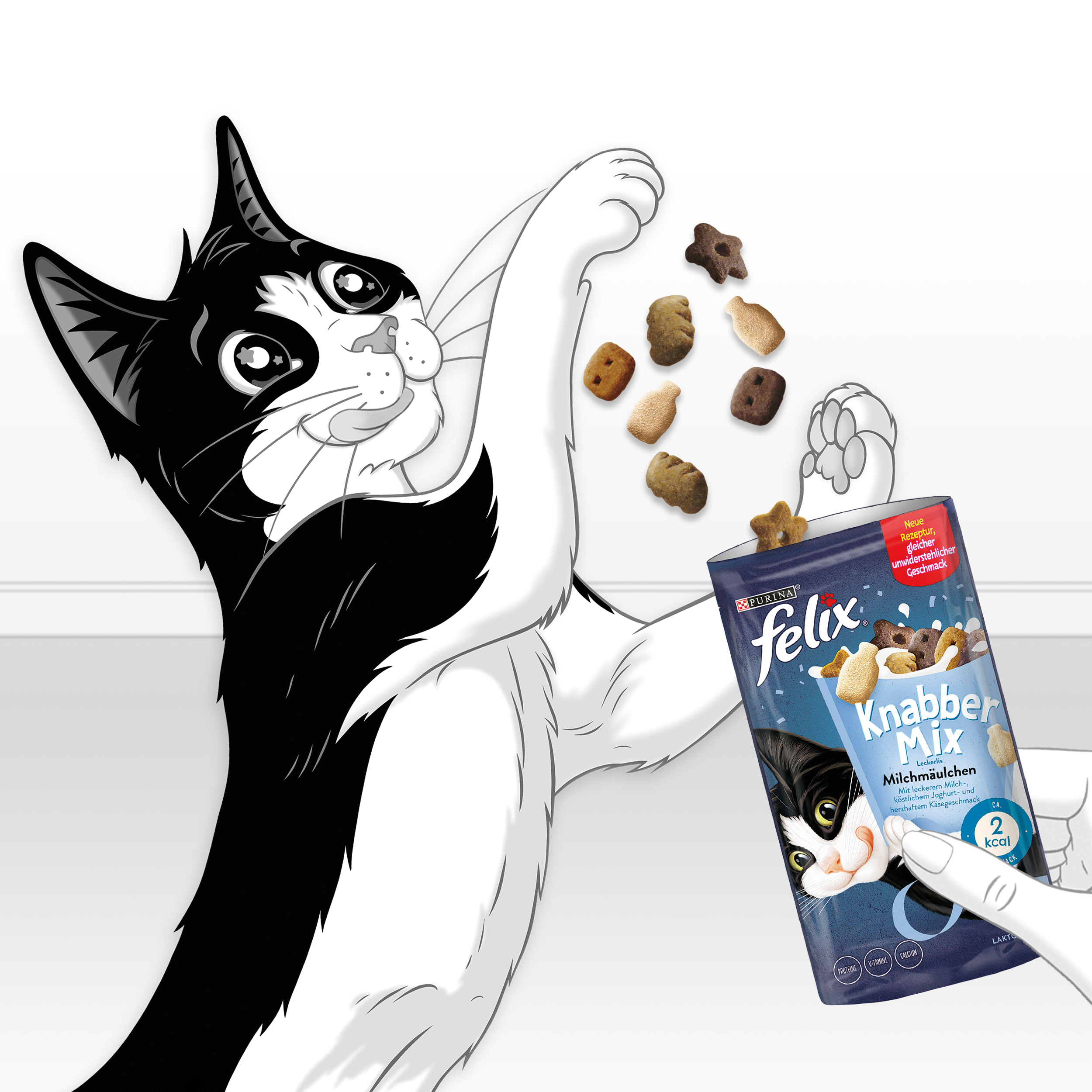 Felix Snacks Felix KnabberMix 8x60g Milchmäulchen