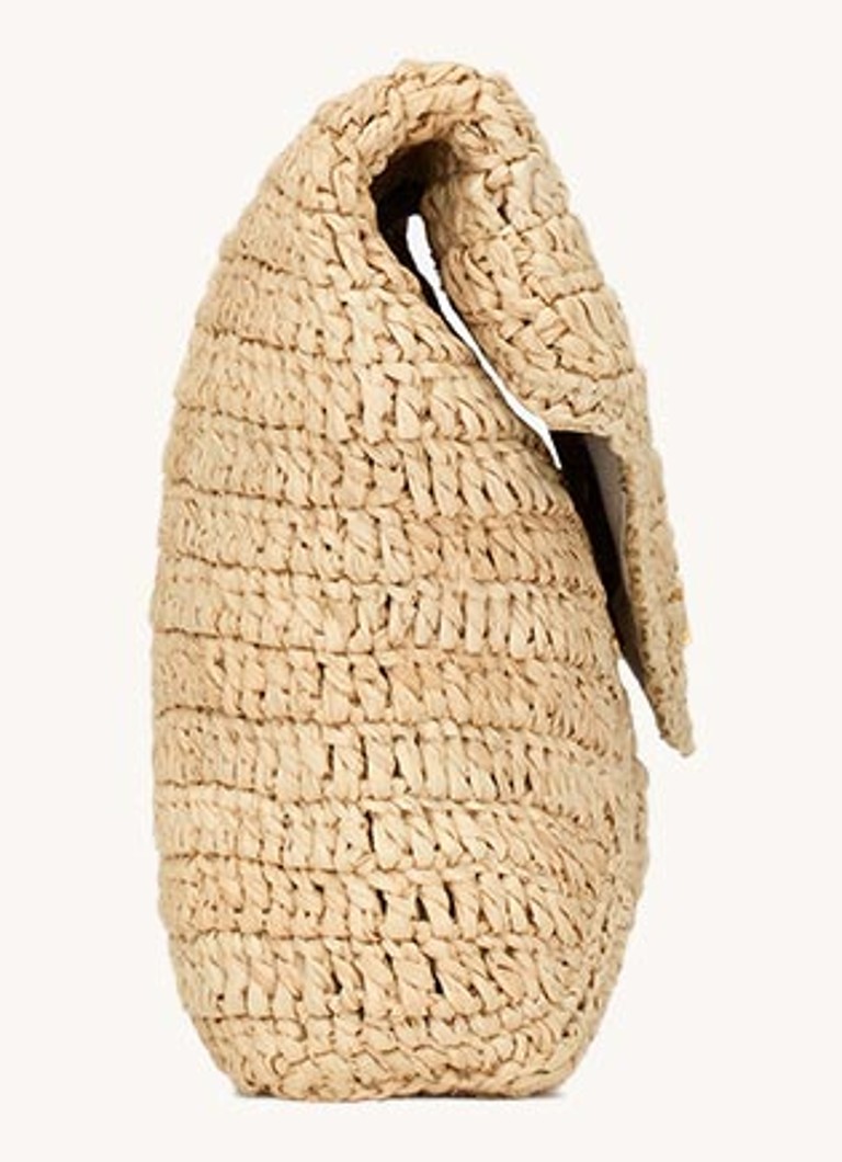 Clutch mare Saint Laurent Cassandre din rafie