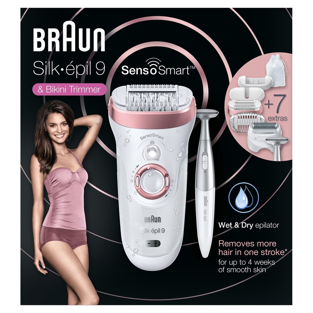 braun Braun Silk-épil 9 9/890 SensoSmart Épilateur Or Rose Epilateur Electrique