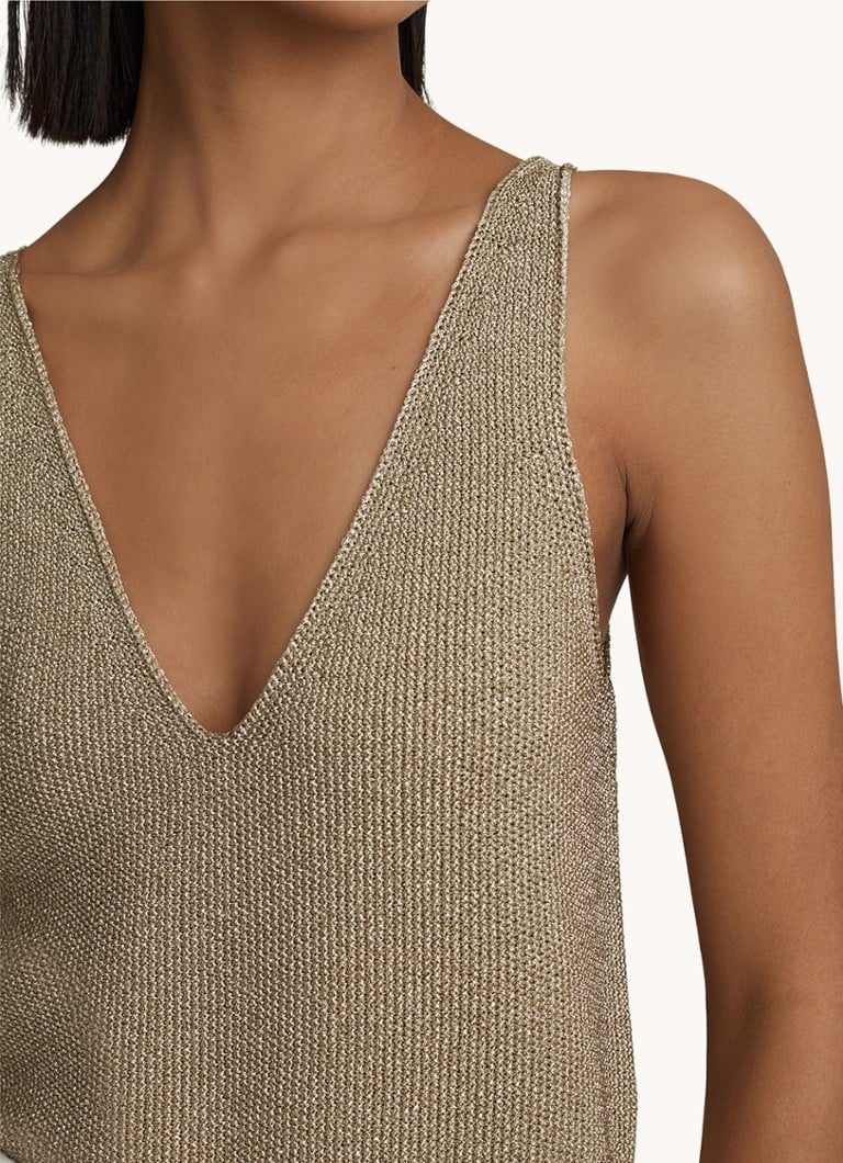 Travel Mika fine knit vest with lurex