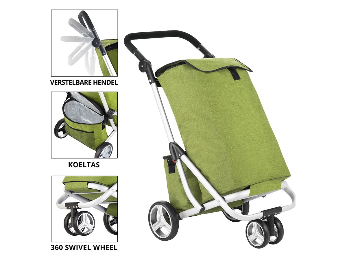 ShoppingCruiser 3-Räder 58 Liter einkaufstrolley mit kuhltasche