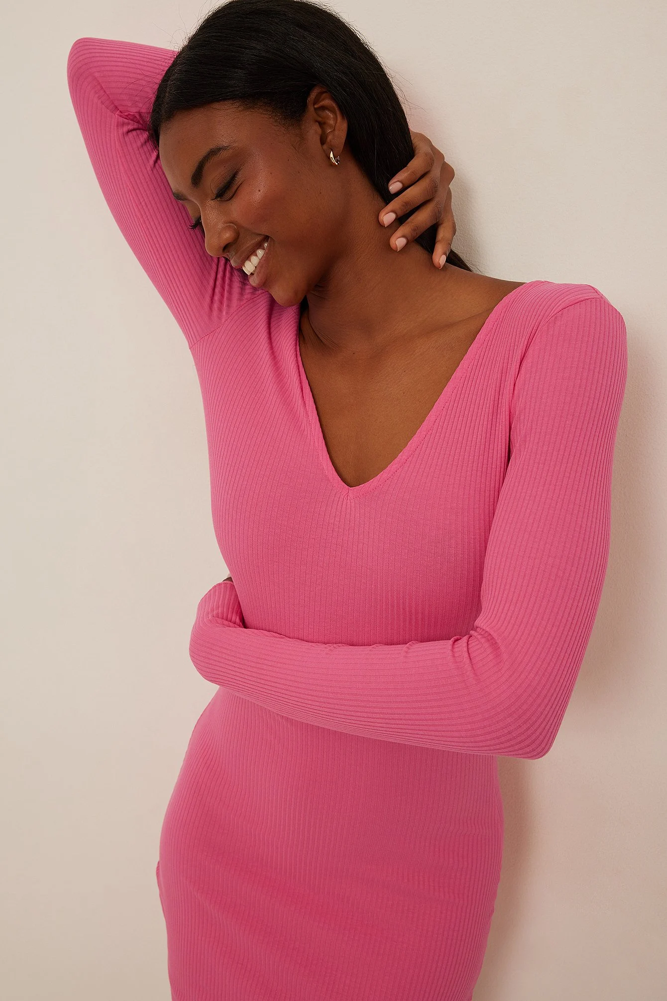 Minikleid mit V-Ausschnitt
