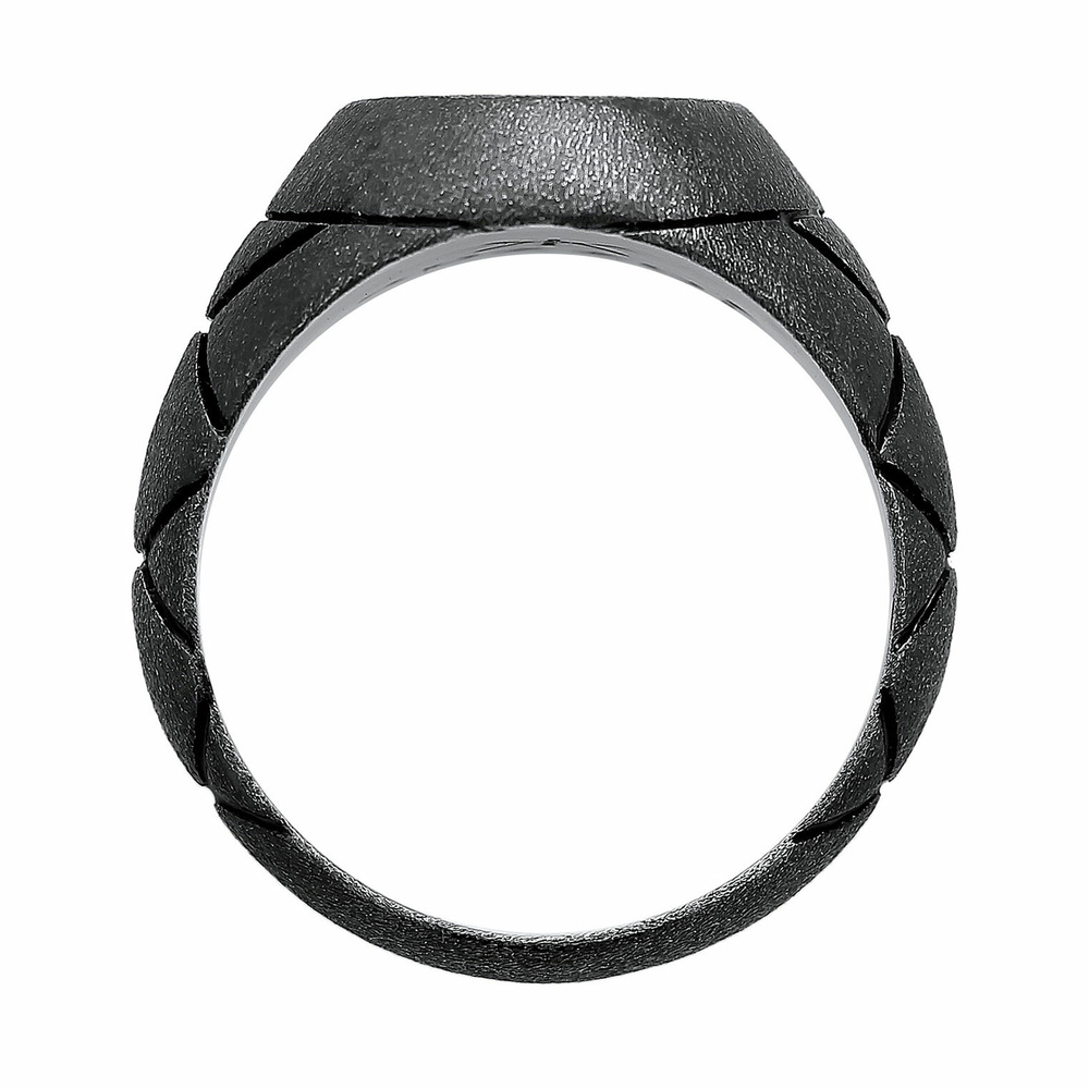 KUZZOI KUZZOI Bague Basic Herren Siegelring Oval Emaille 925er Silber Bague