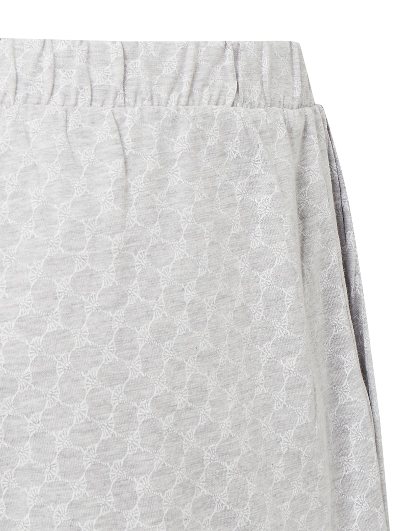 Shorts aus Baumwolle mit Logo-Muster in mittelgrau meliert