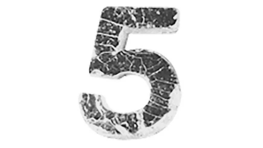 Rayher Wachszahlen -5- silber 9mm 2Stück