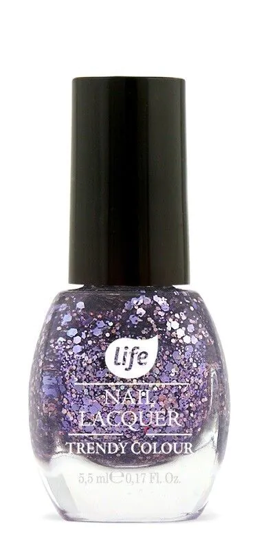 LIFE Trendy Colour Blizgučių Nagų Lakas 5.5g No. 190