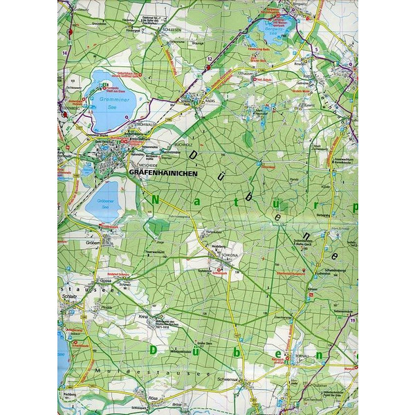 Lutherstadt Wittenberg - Naturpark Dübener Heide 1:70000 - Fahrradkarte