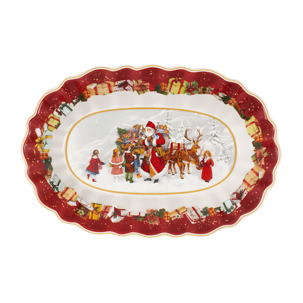 Villeroy & Boch Coupe ovale grde, Père Noël et enfants Toy's Fantasy Bol