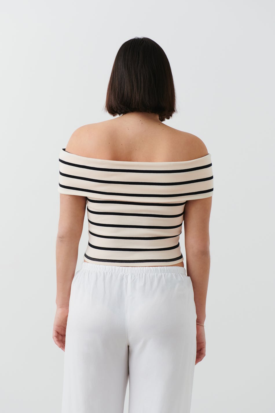 Folded off shoulder top