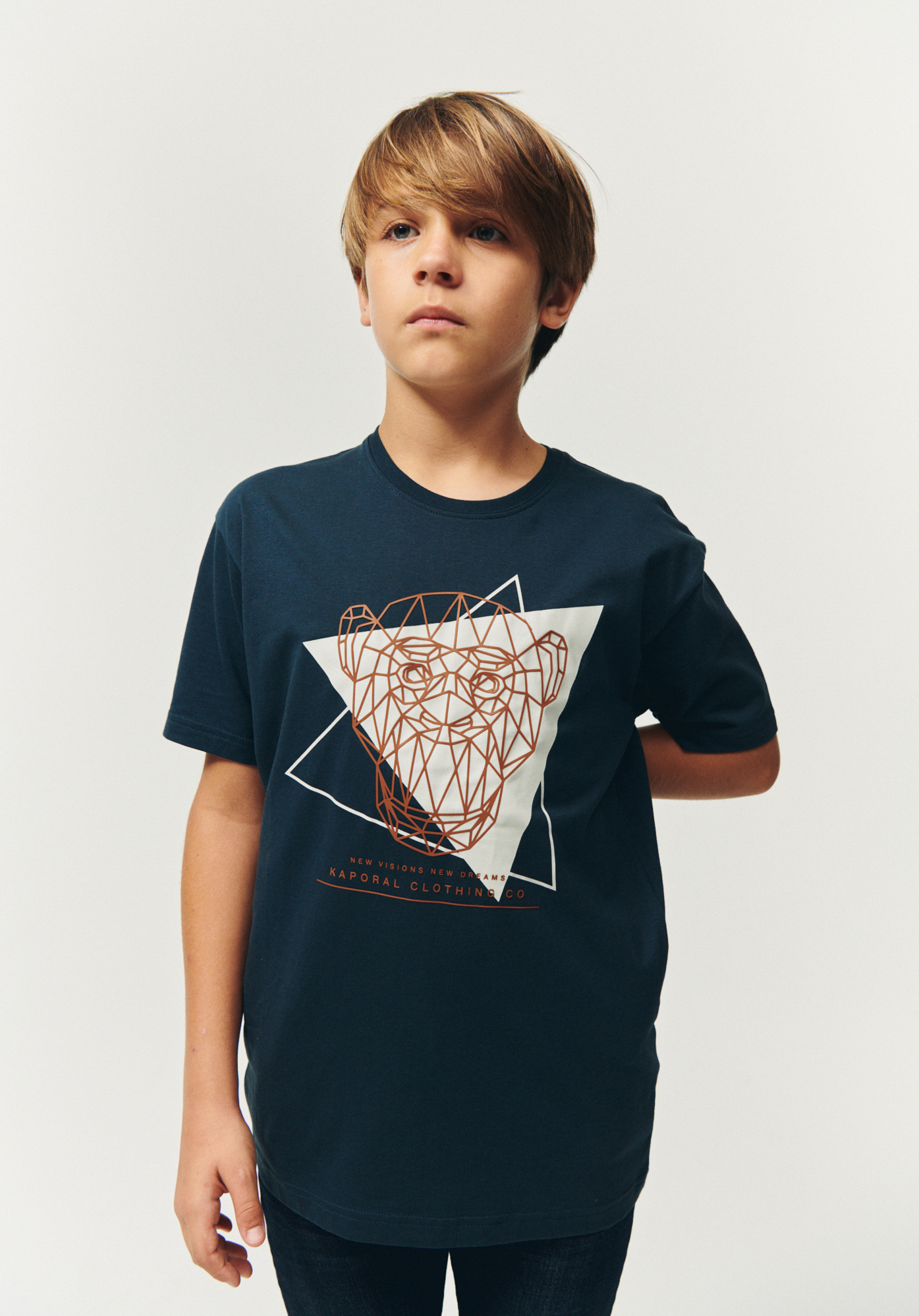 EGAM   T-shirt garçon bleu marine 100% coton