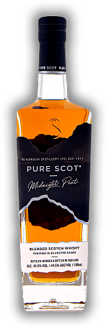 Pure Scot Midnight Peat Bladnoch Distillery 44,5% Pure Scot Midnight Peat Bladnoch Distillery 44,5% Ein Premium Scotch Blended Whisky - torfig und mit elegantem Sherry Fass Einfluss. 0,7	 Liter - Vol 44,5%