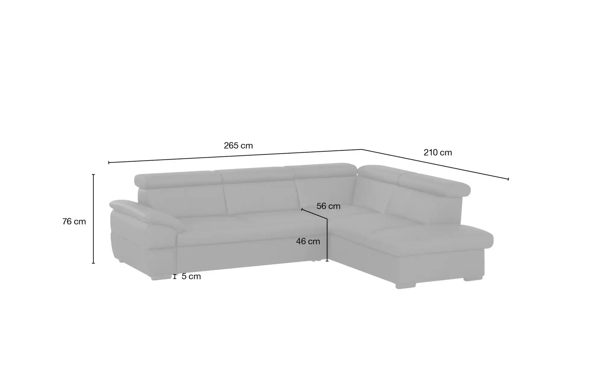 Primo Ecksofa aus Echtleder Town