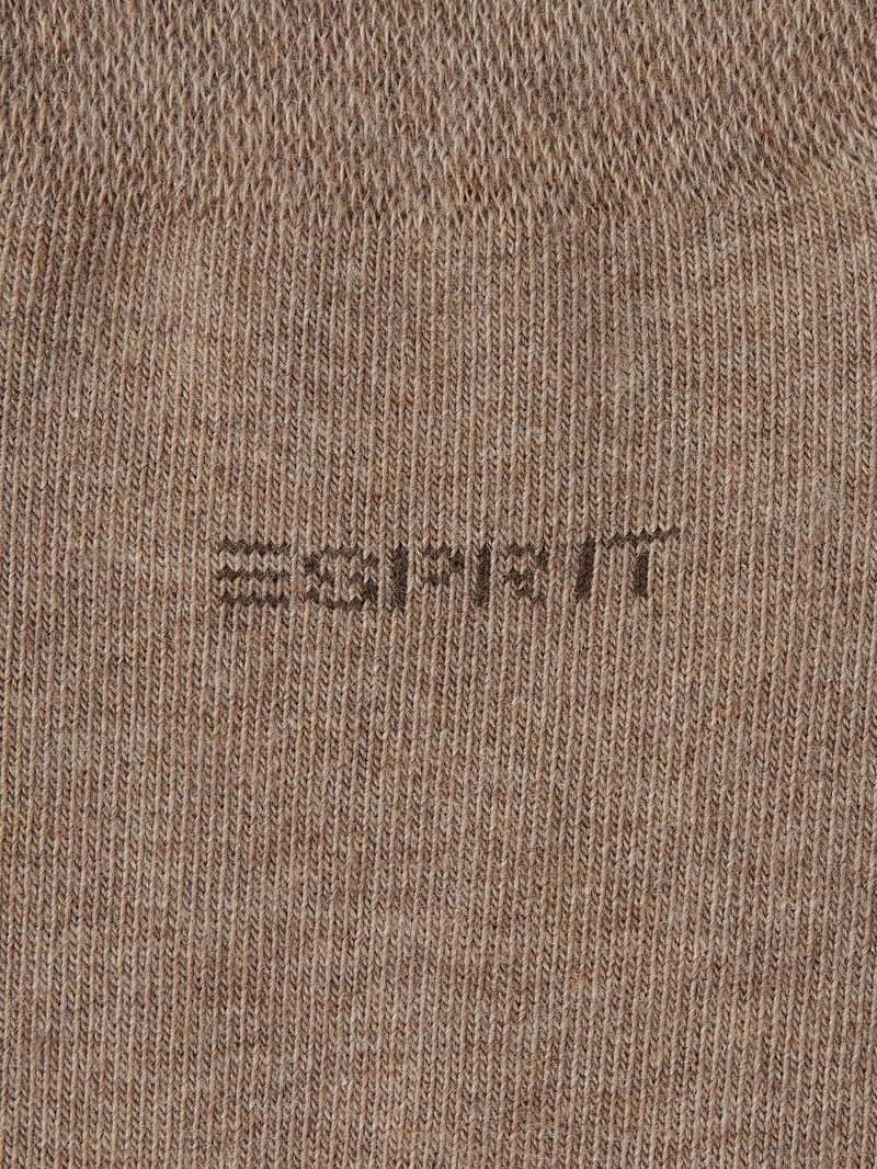 Socken mit Label-Stitching im 2er-Pack in sand