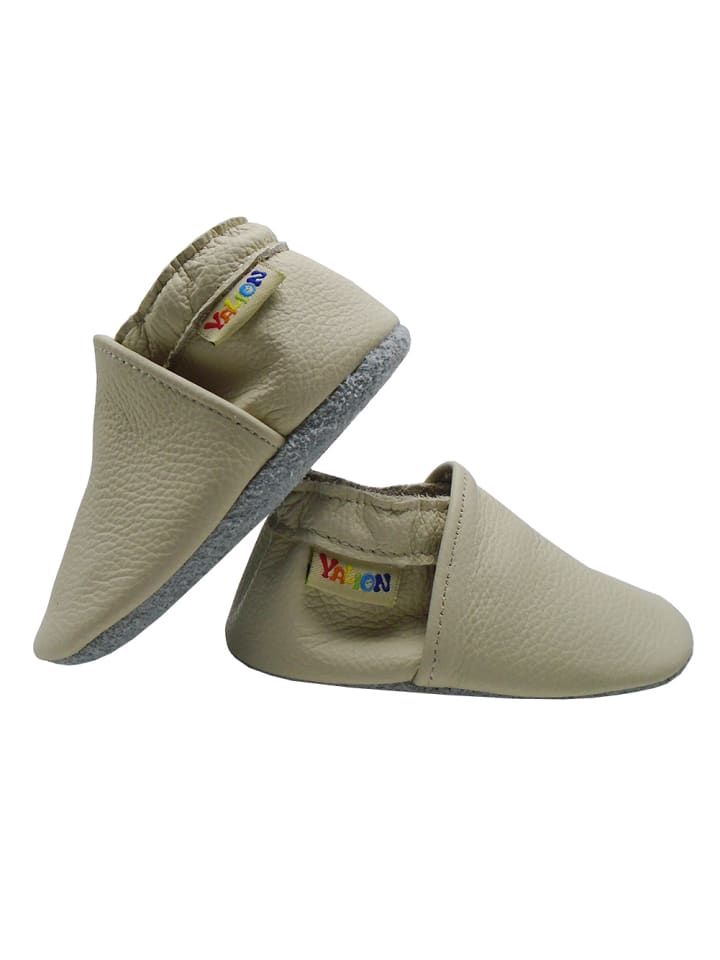 Yalion Leder-Krabbelschuhe in Cream günstig kaufen