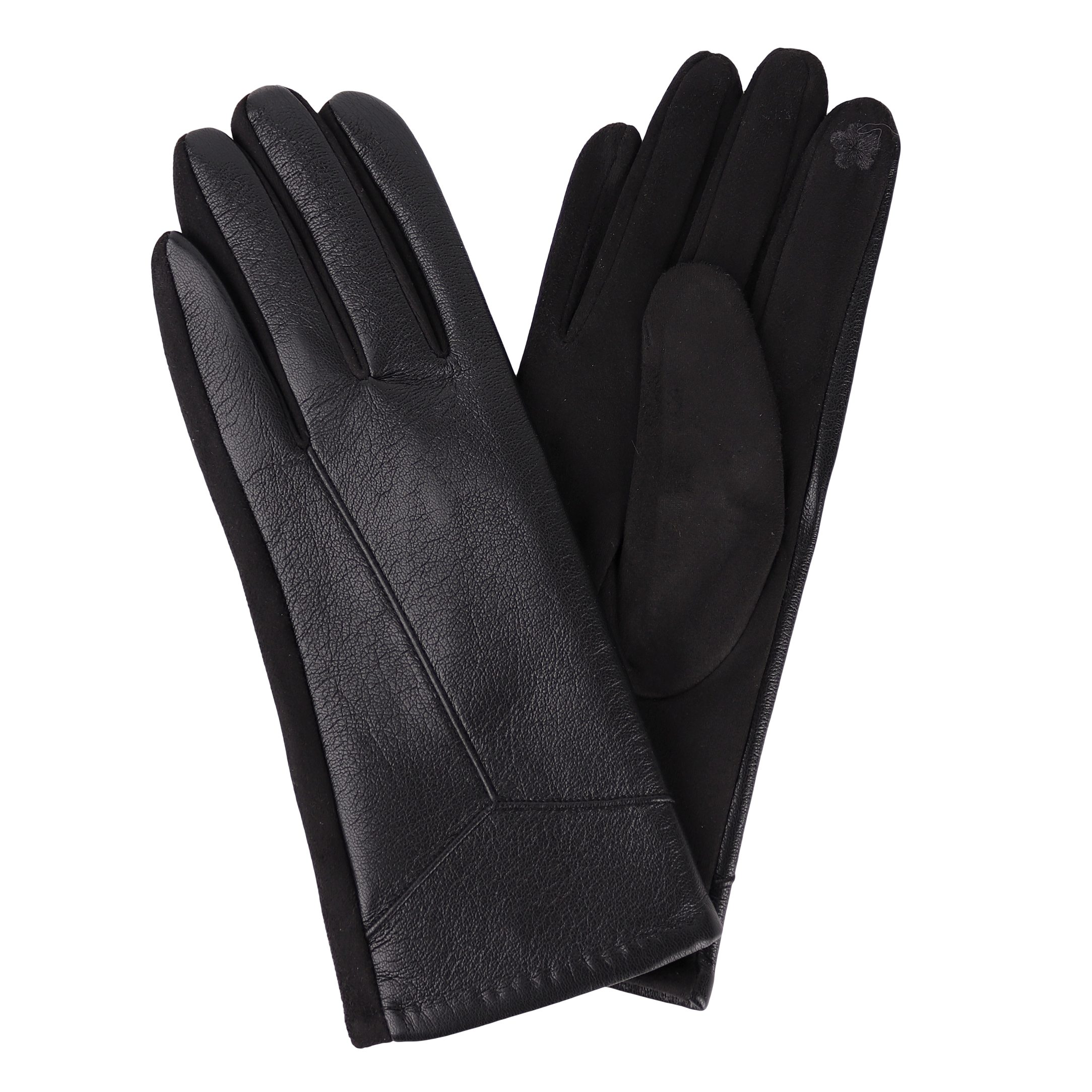 MIRROSI Lederhandschuhe Damen Touchscreen Handschuhe gefüttert Warm ONESIZE aus Veganleder sehr weich und warm ideal für Herbst oder Winter