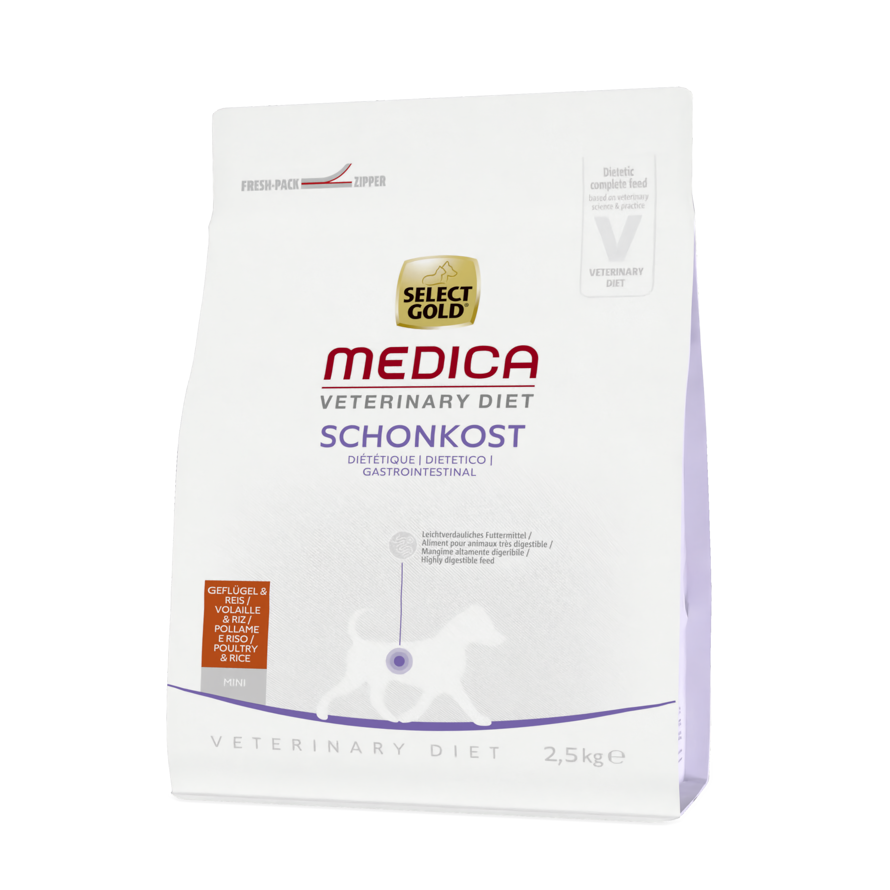 SELECT GOLD Hundetrockenfutter SELECT GOLD Medica Schonkost Mini Geflügel 2,5kg