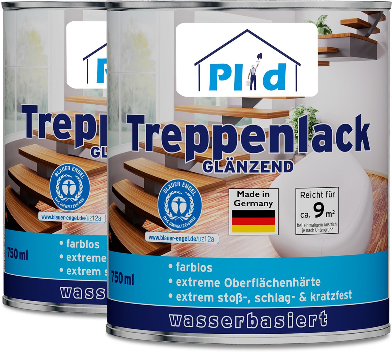 Plid Premium Treppenlack Treppensiegel Klarlack Farblos Seidenglänzend Farblos - Glänzend