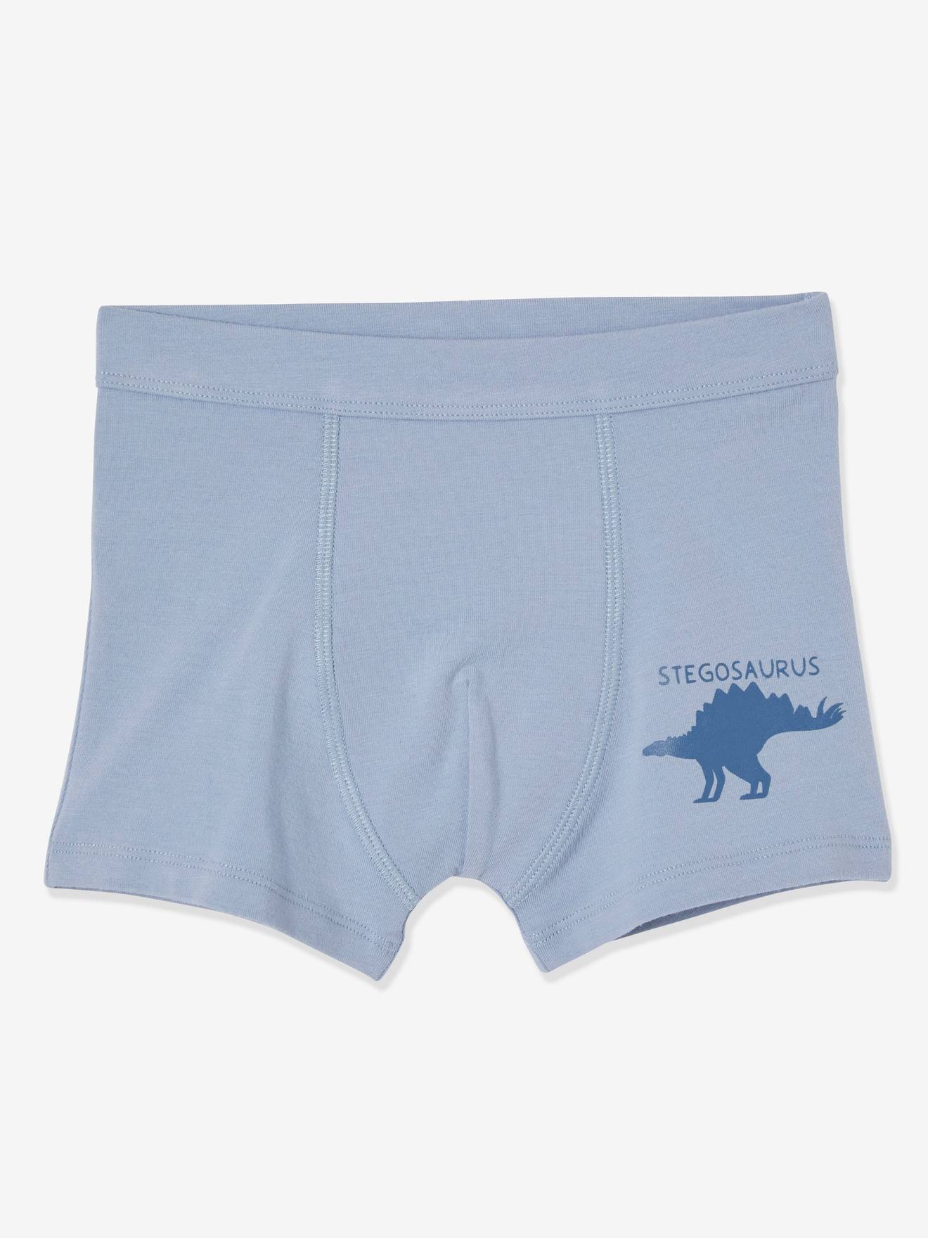 Vertbaudet 7er-Pack Jungen Boxershorts, Dinosaurier Oeko-Tex - pack wollweiß