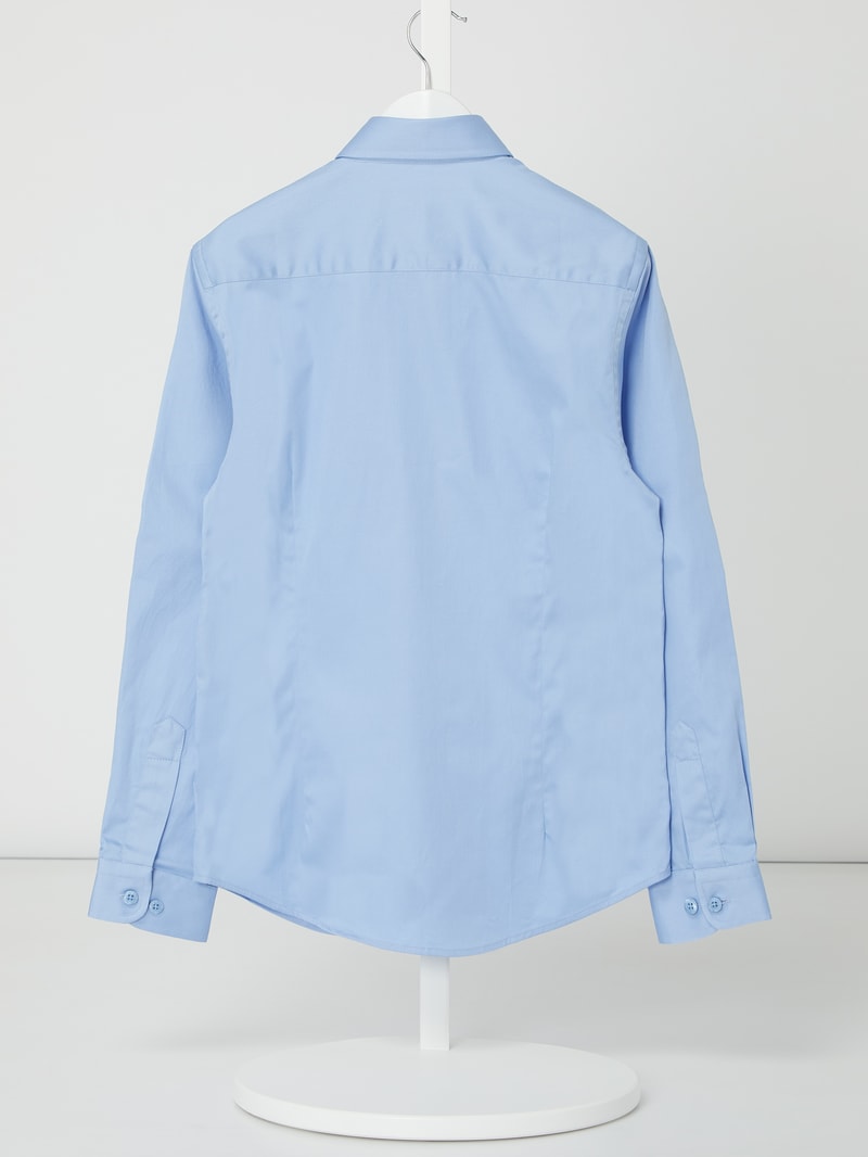 Slim Fit Hemd aus Baumwolle in hellblau