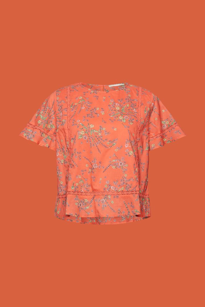 Bluse mit Print, 100% Baumwolle