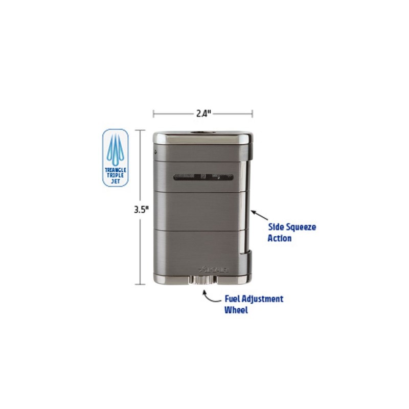Feuerzeug Jetflamme Xikar tabletop alum stealth