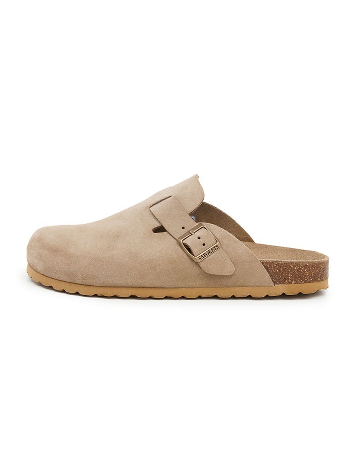 SABOKETS Leder-Clogs in Beige günstig kaufen