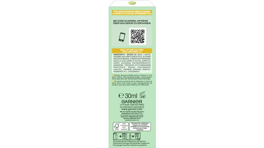 Garnier Skin Active Vitamin C Nacht Serum 30 ml
