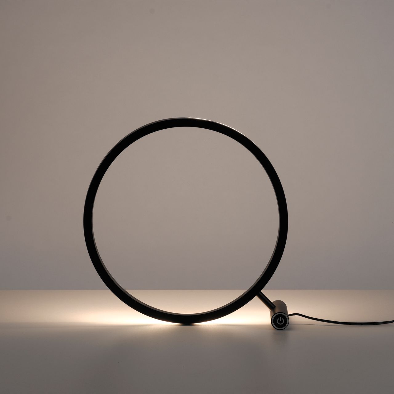 JUST LIGHT LeuchtenDirekt LED Tischleuchte RITUS, 3000 Kelvin, rund, dimmbar über Touchdimmer, Innenleuchte, IP20