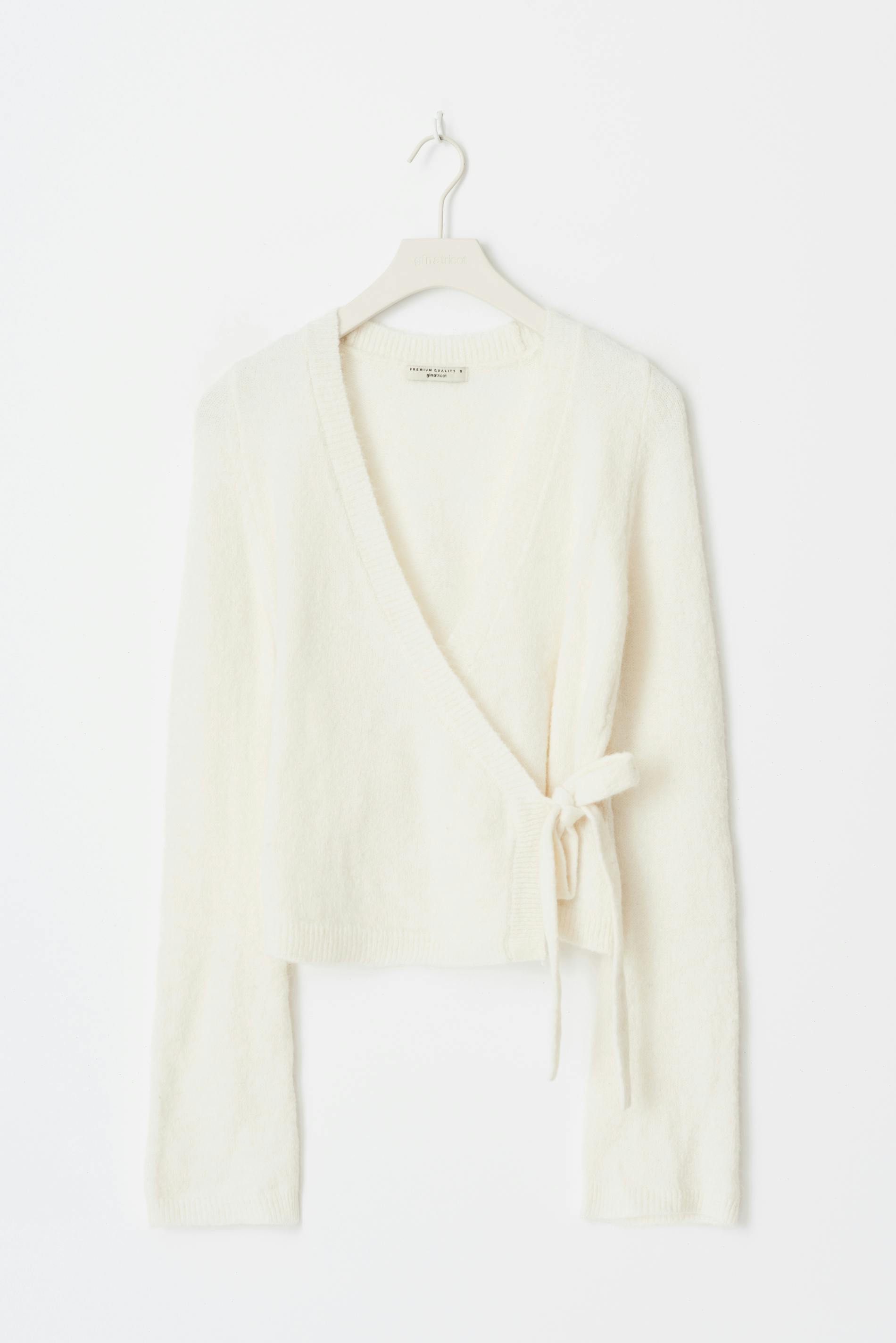 Knitted wrap cardigan