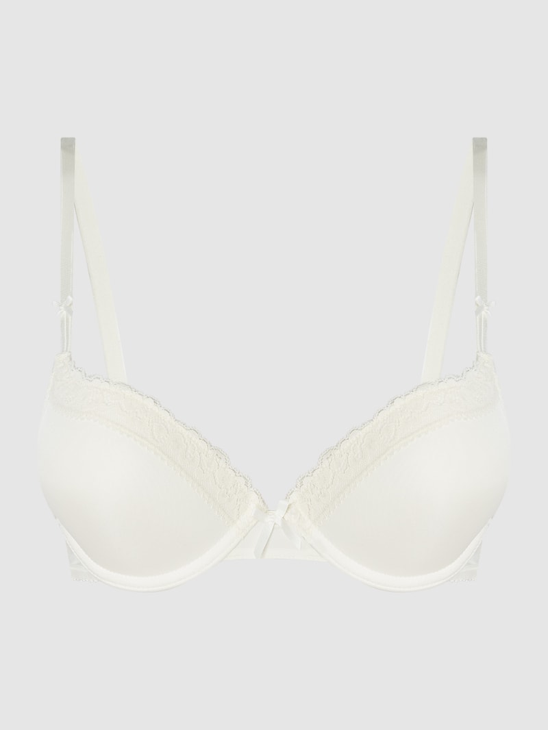 Push-up-BH aus Spitze in beige
