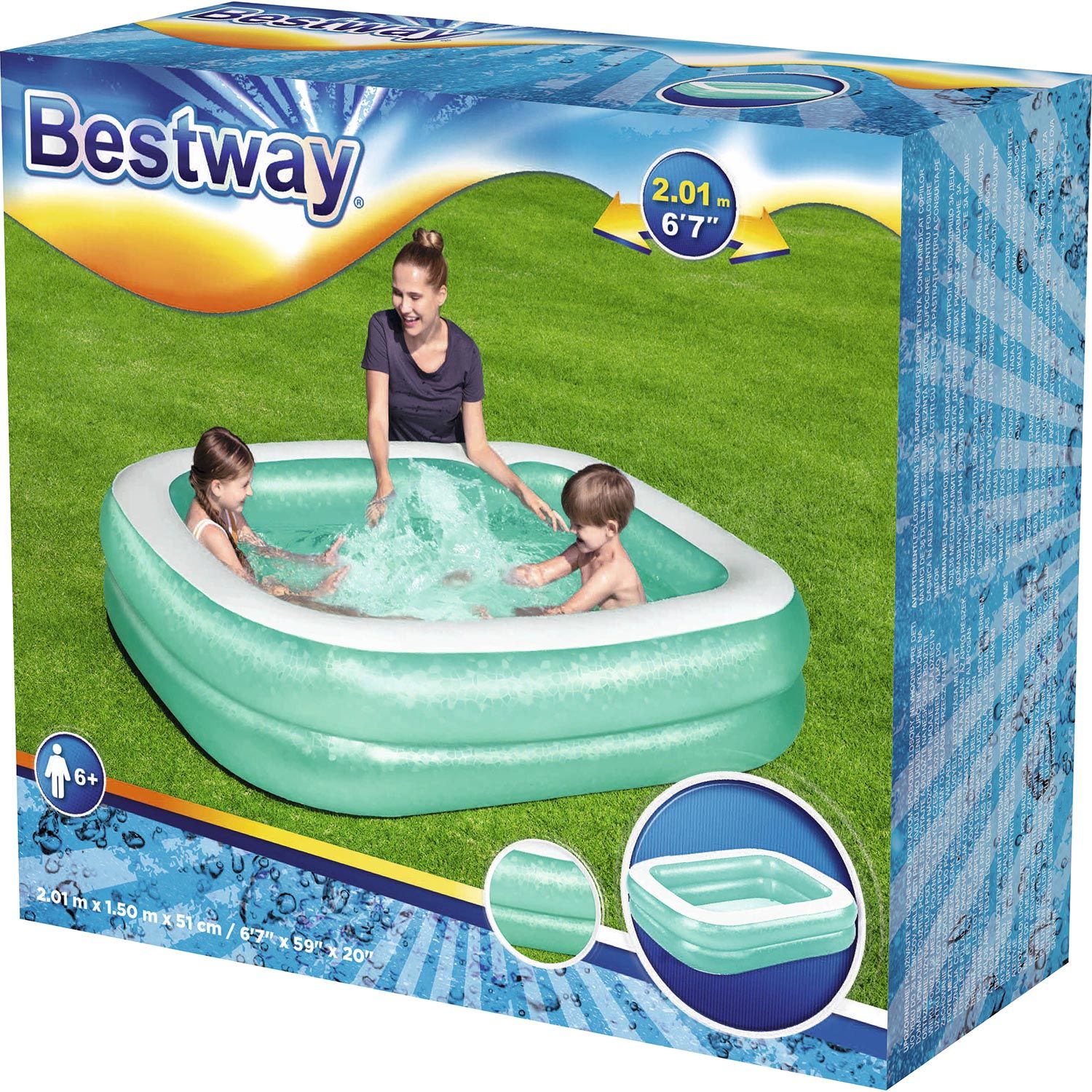 Bestway 201 x 150 cm aufblasbarer Familienpool