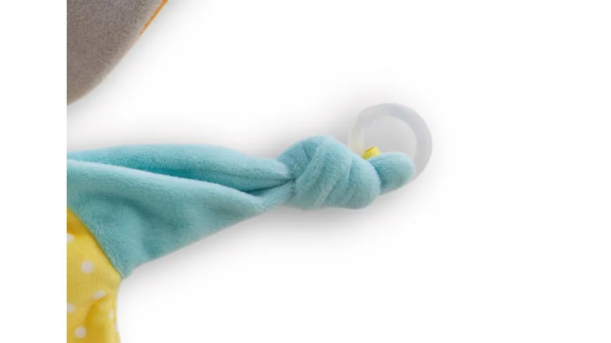 NICI Schmusetuch Esel mit Beißring und Schnullerbefestigung