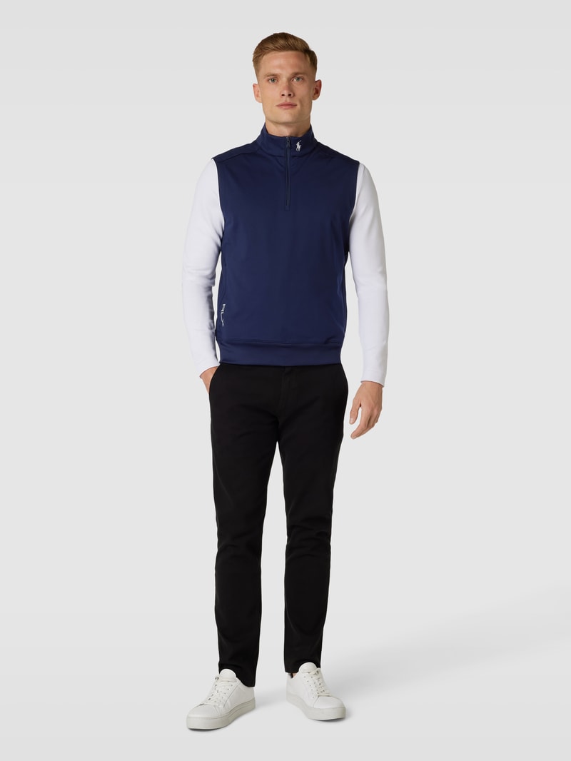 Outdoor-Weste mit Label-Detail in marineblau