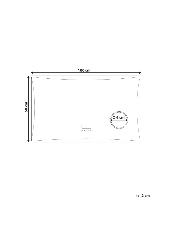 Beliani Badezimmerspiegel ONLAY in Silber - (W) 100 x (H) 60 x (L) 4 cm günstig kaufen onesize