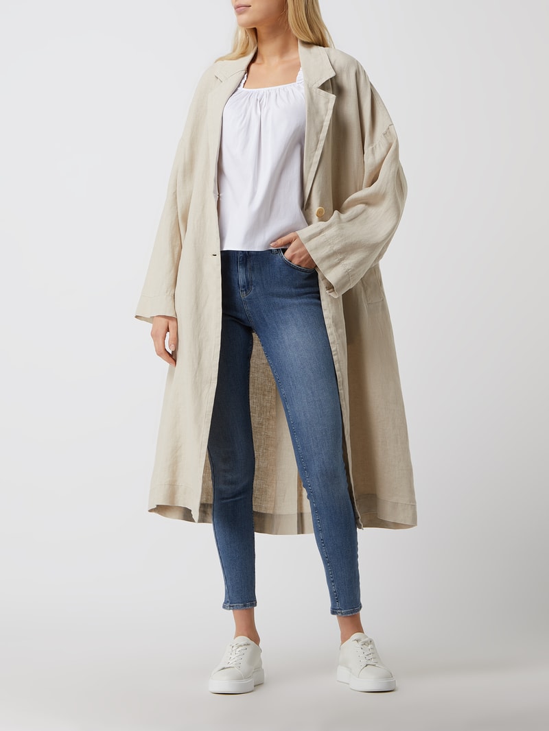 Skinny Fit Jeans mit Destroyed-Effekten in blau