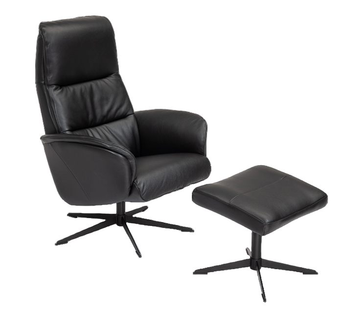 Hjort Knudsen Sessel 3408 und Hocker 3308