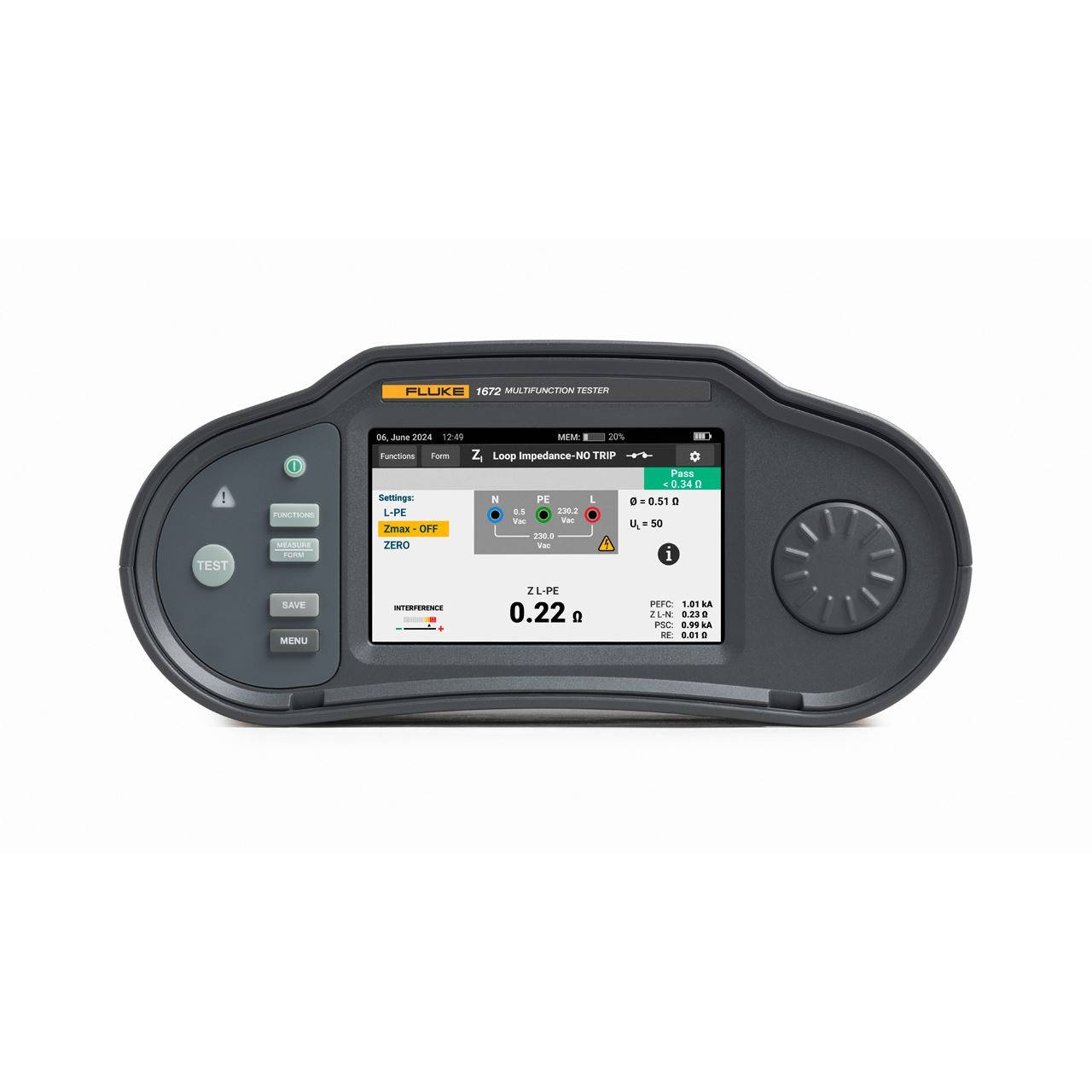 Multifunkčný tester inštalácií Fluke 5580829 1672 SCH