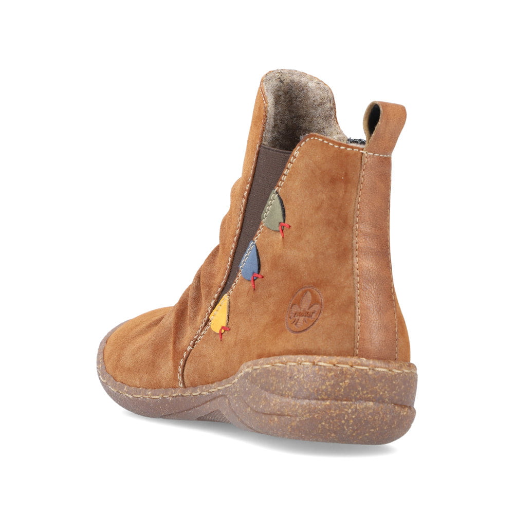 Rieker Damen Kurzstiefel karamellbraun