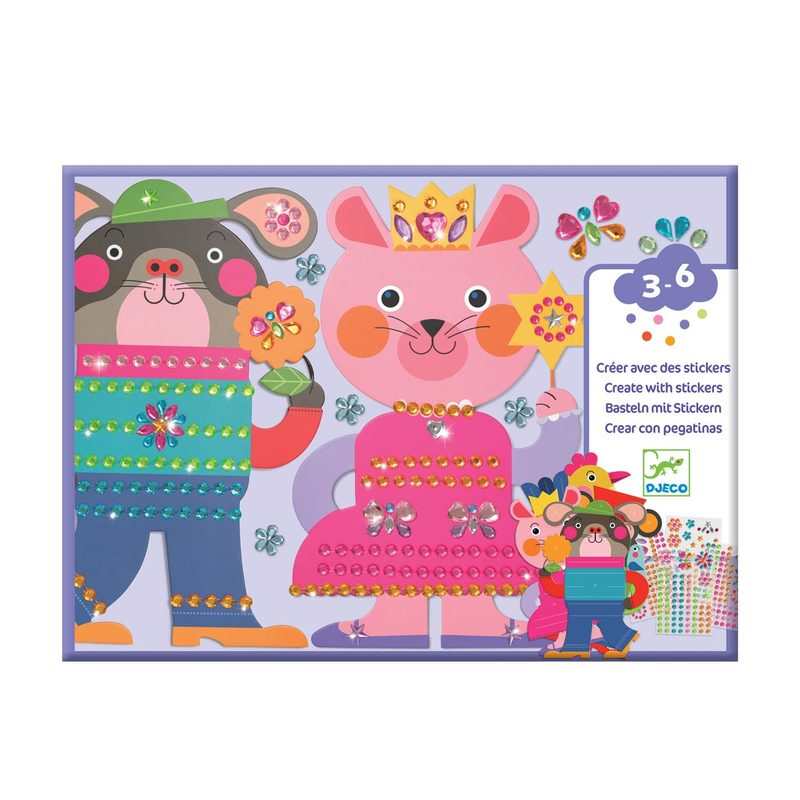 Pochette Créer avec des stickers éclatants