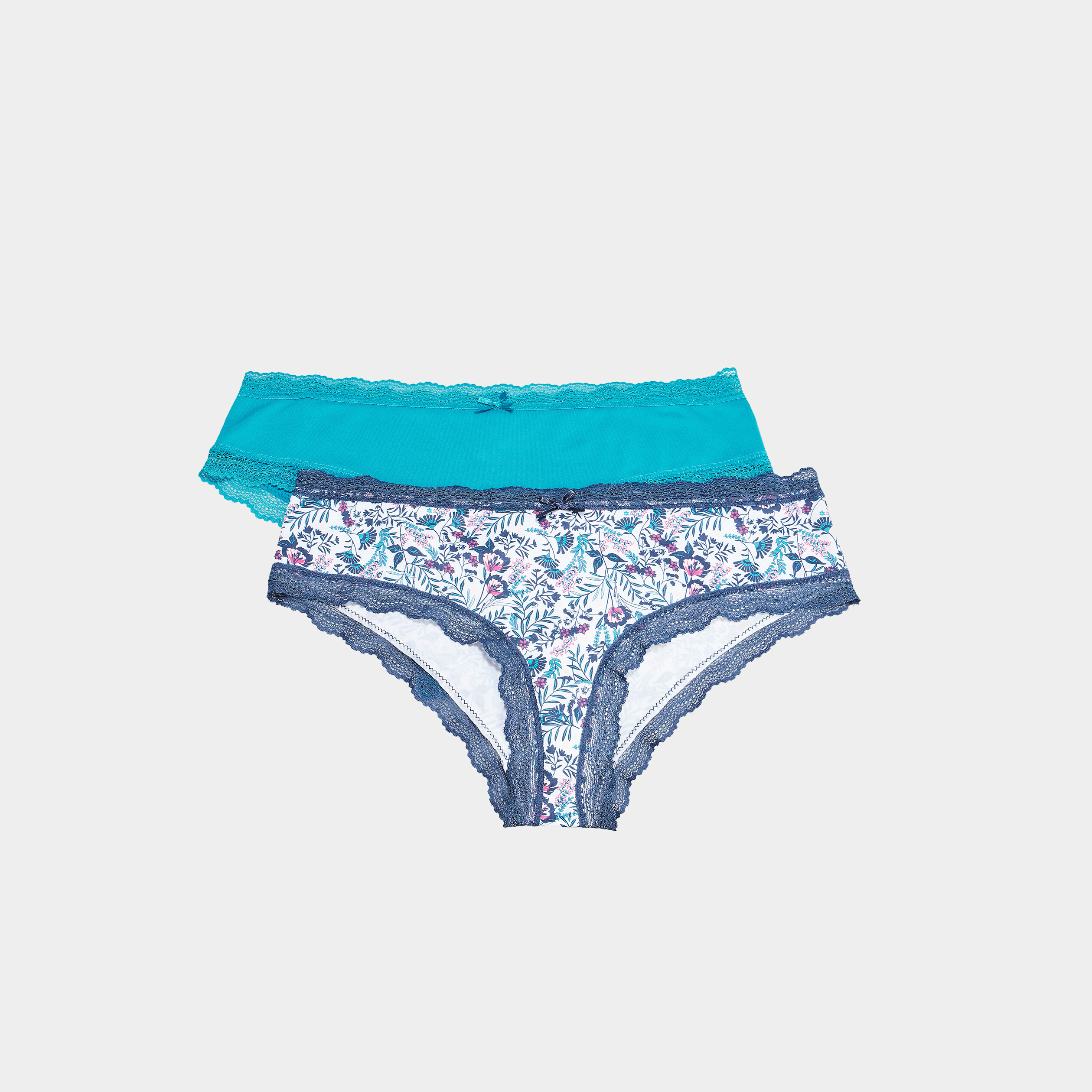 Lot 2 shortys microfibre ecru femme | La Halle