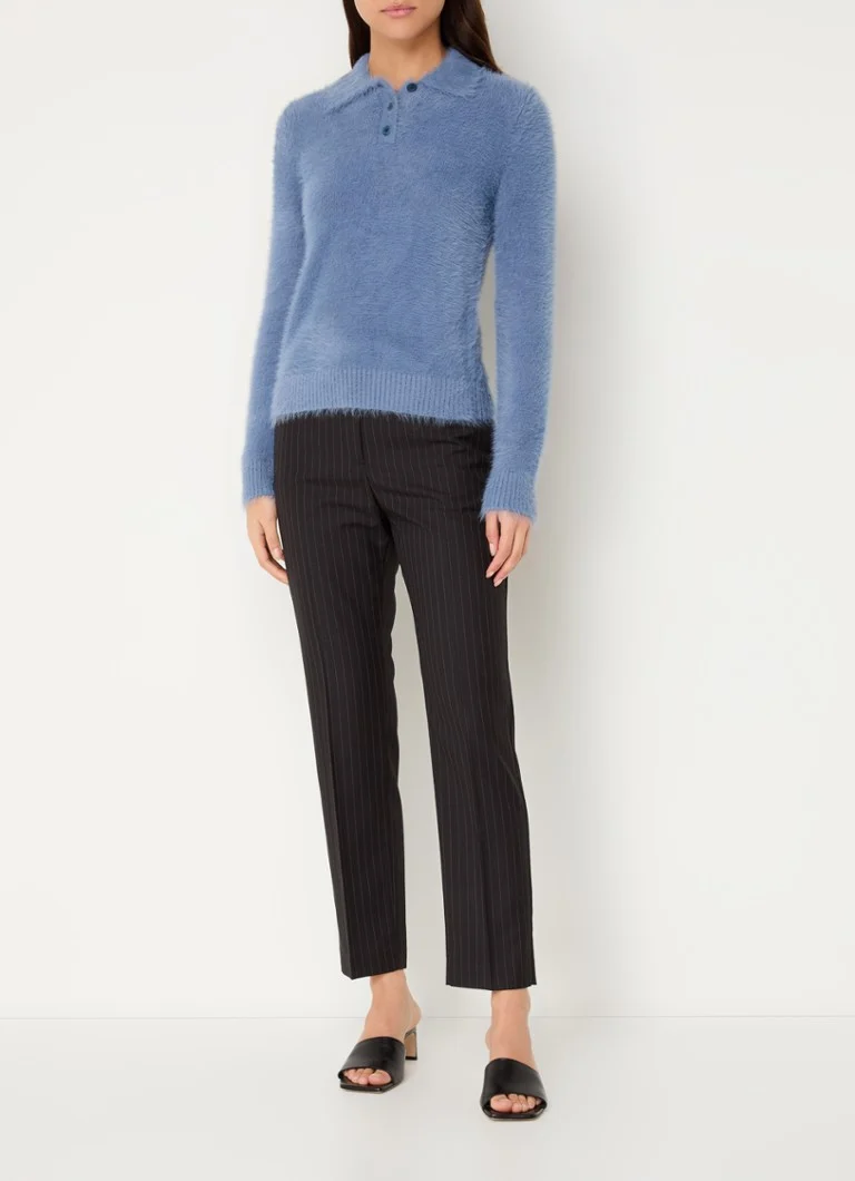 Pulover Sisley tricotat gros cu guler