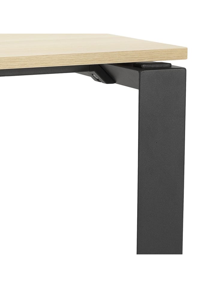 KADIMA DESIGN Schreibtisch 140x140 cm modern Arbeitszimmer Bürotisch in Beige-Schwarz günstig kaufen