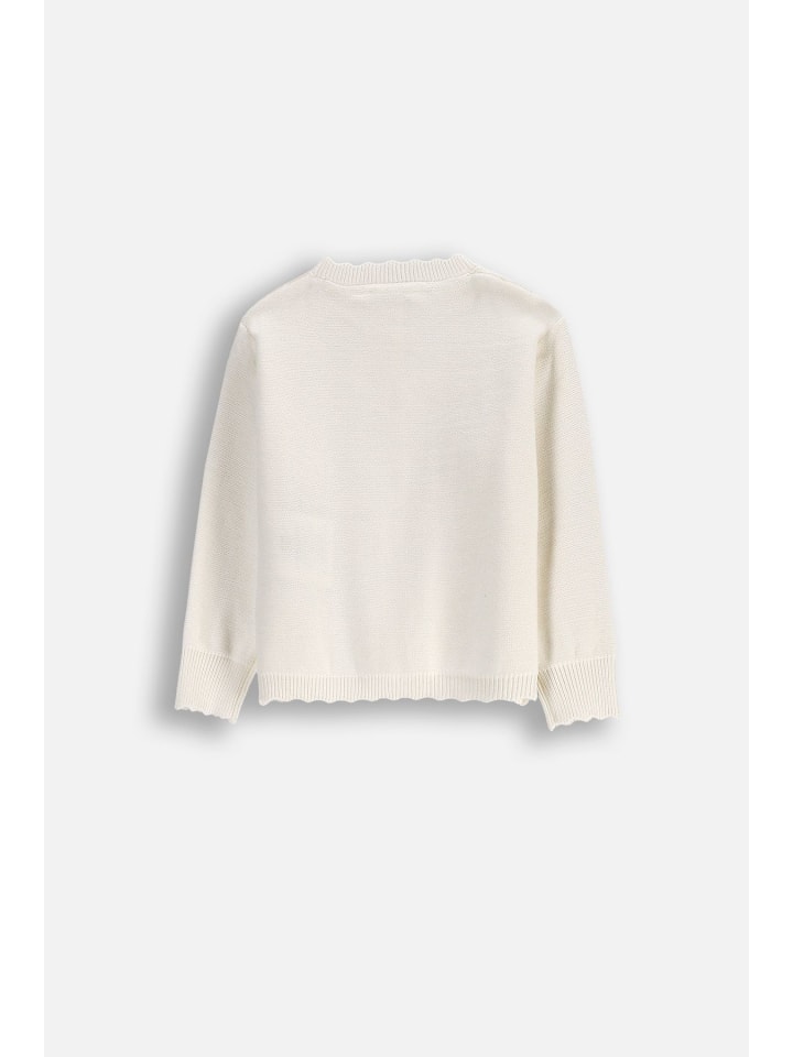 Coccodrillo Strickjacke mit Reißverschluss in ecru günstig kaufen