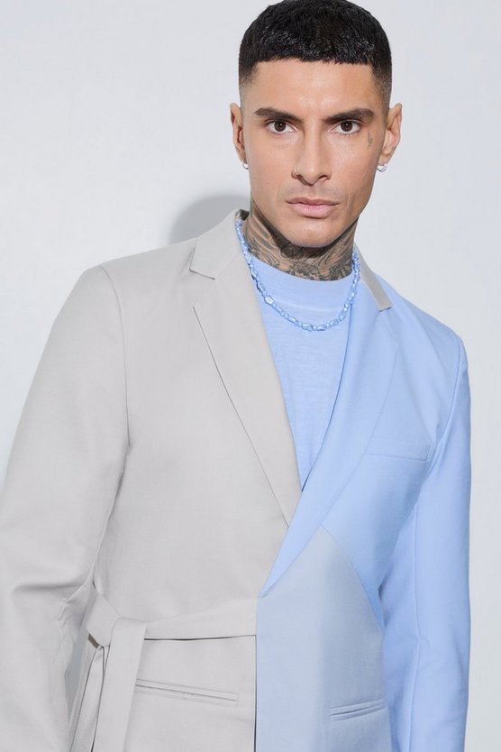 Tall Skinny Colorblock Wickel-Blazer