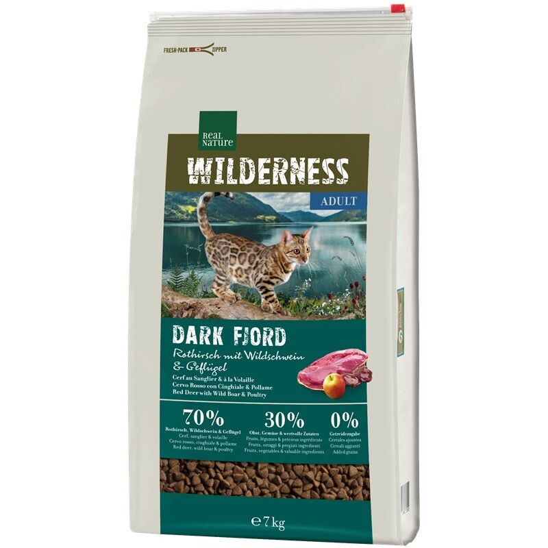 REAL NATURE Trockenfutter REAL NATURE WILDERNESS Dark Fjord Adult Rothirsch, Wildschwein & Geflügel 7 kg