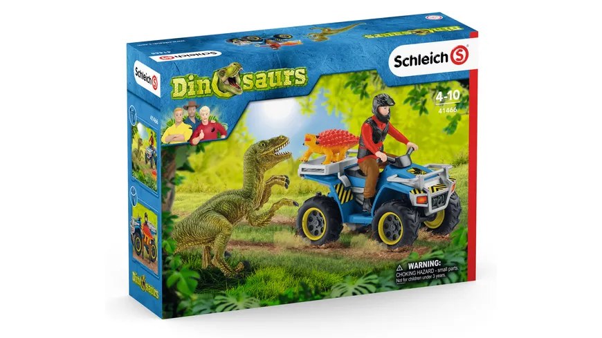 Schleich 41466 - Dinosaurier - Flucht auf Quad vor Velociraptor
